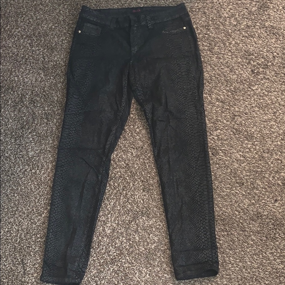 Snakeskin Print Skinny Jeans